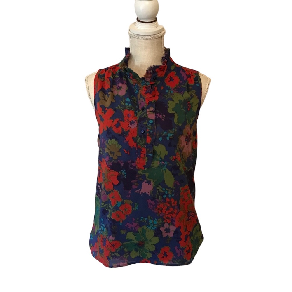 J crew sleeveless blouse